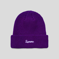 Supreme Loose Gauge Beanie in Neon Purple