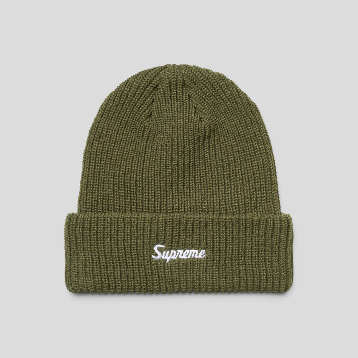 Supreme Loose Gauge Beanie in Olive