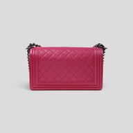 Chanel Lambskin Quilted Medium Boy Play Bag in Pink