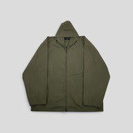 Balenciaga Hooded Zip Up in Khaki