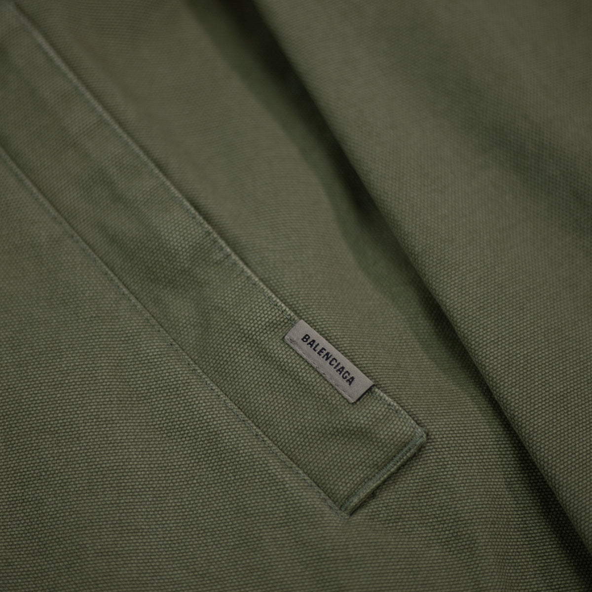 Balenciaga Hooded Zip Up in Khaki