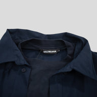 Balenciaga Layered Jersey Overshirt in Blue