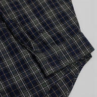 Balenciaga Oversized Cotton Flannel Button Up in Blue/Green
