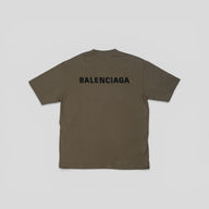 Balenciaga Embroidered T-Shirt in Light Brown