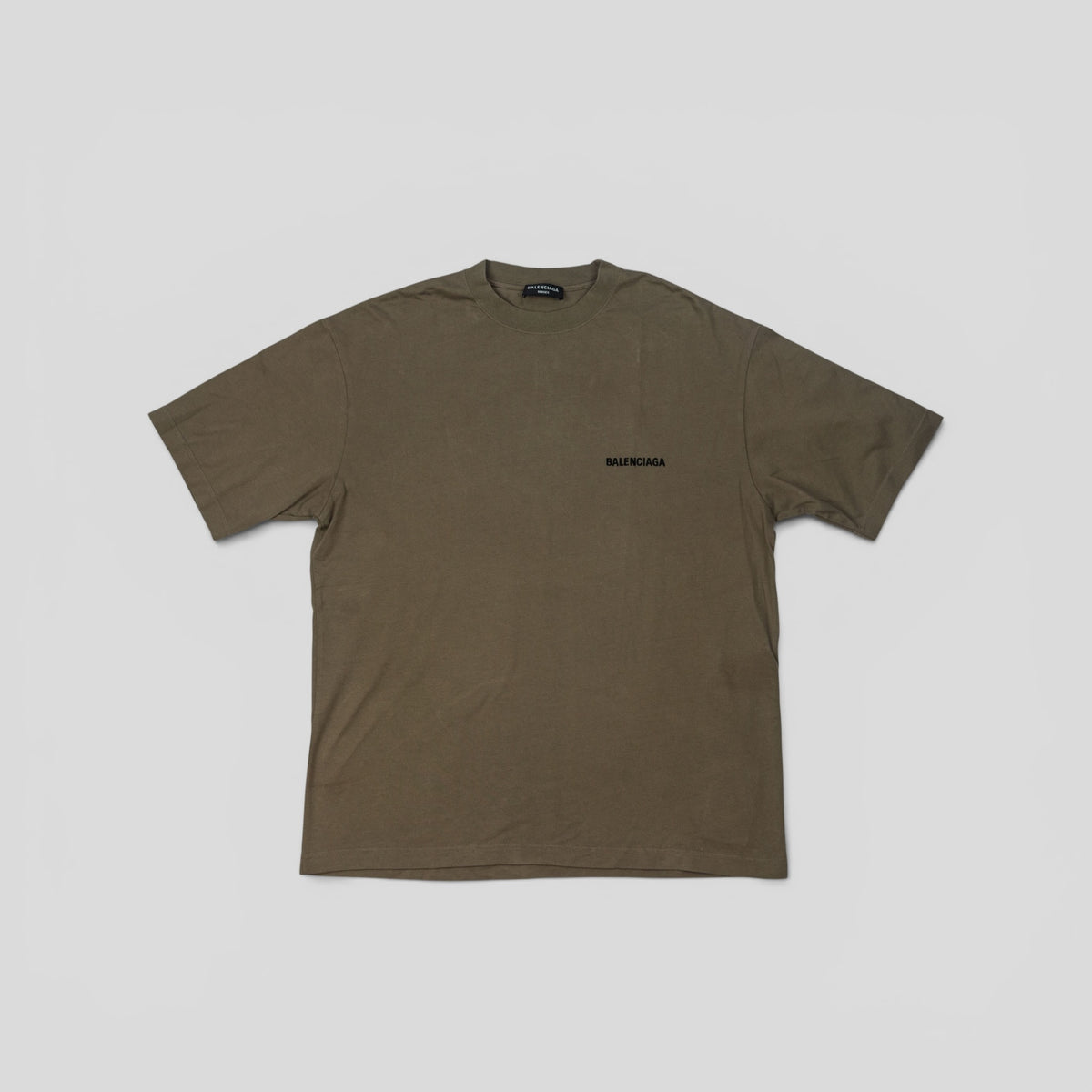 Balenciaga Embroidered T-Shirt in Light Brown