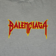 Balenciaga Oversized Logo Print T-Shirt in Gray