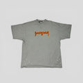 Balenciaga Oversized Logo Print T-Shirt in Gray