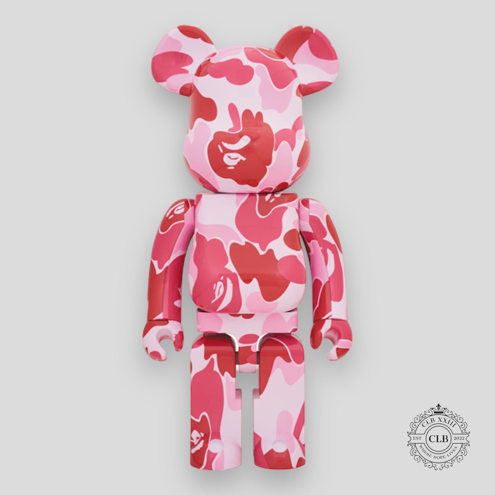 Bearbrick X A Bathing Ape "ABC Camo -Pink"