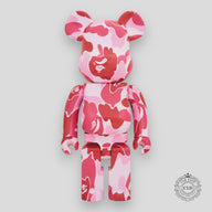 Bearbrick X A Bathing Ape "ABC Camo -Pink"