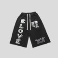 Blind Love 3/4 Sweatshorts in Black