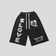 Blind Love 3/4 Sweatshorts in Black