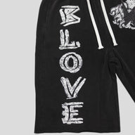 Blind Love 3/4 Sweatshorts in Black