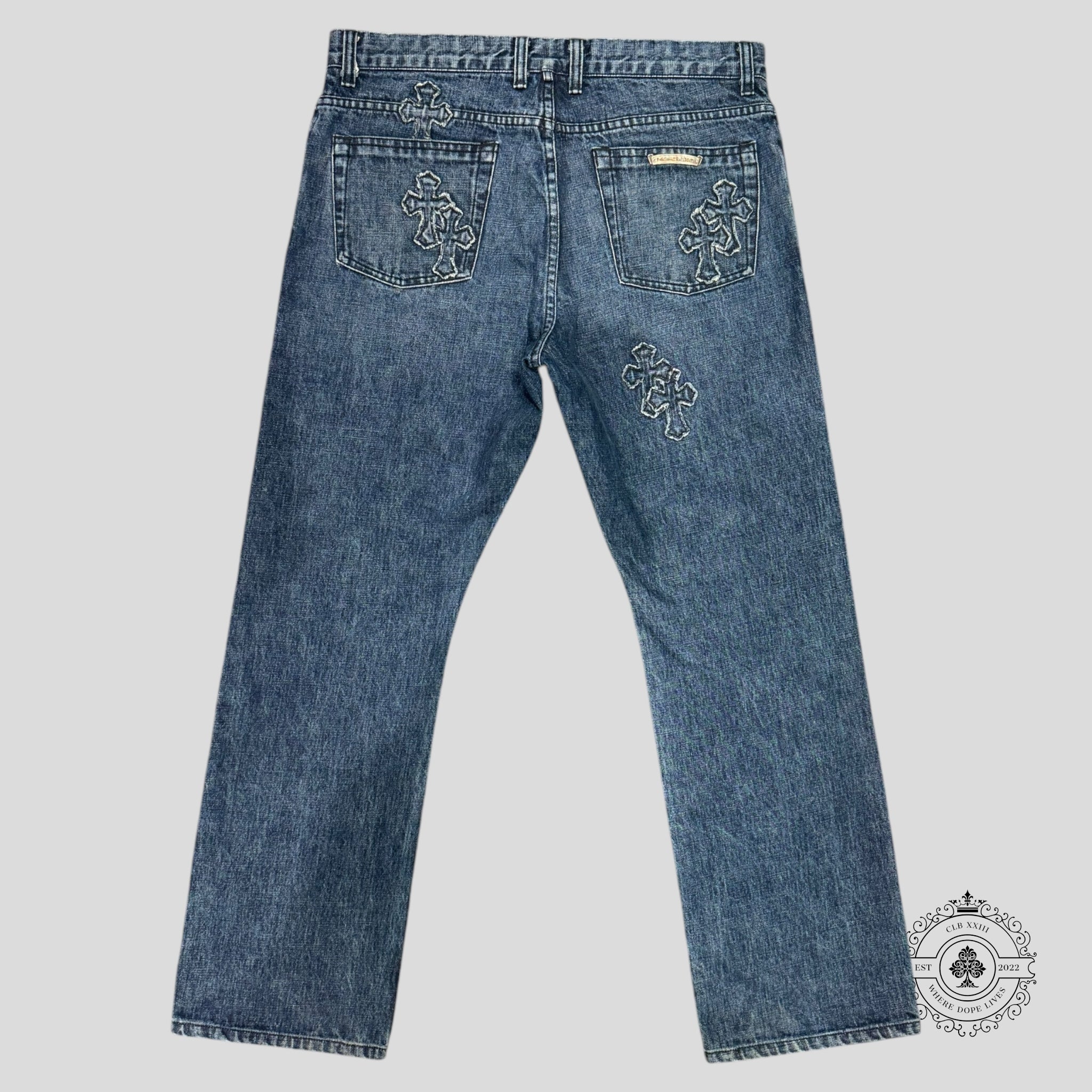Chrome Hearts Denim Cross Patch Jeans