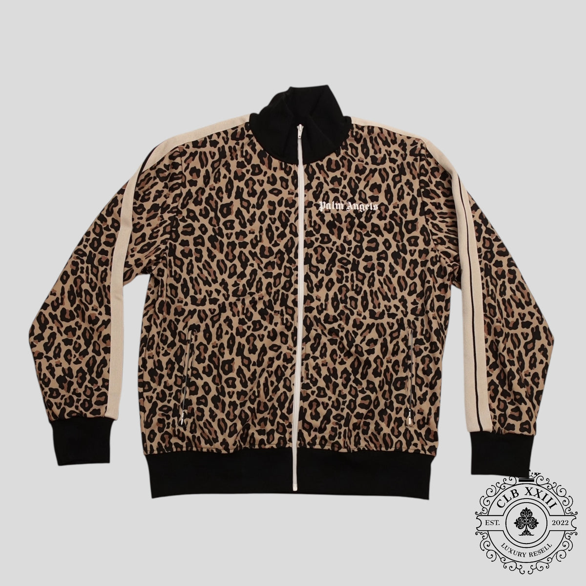 Palm Angels Classic Track Jacket in Leopard