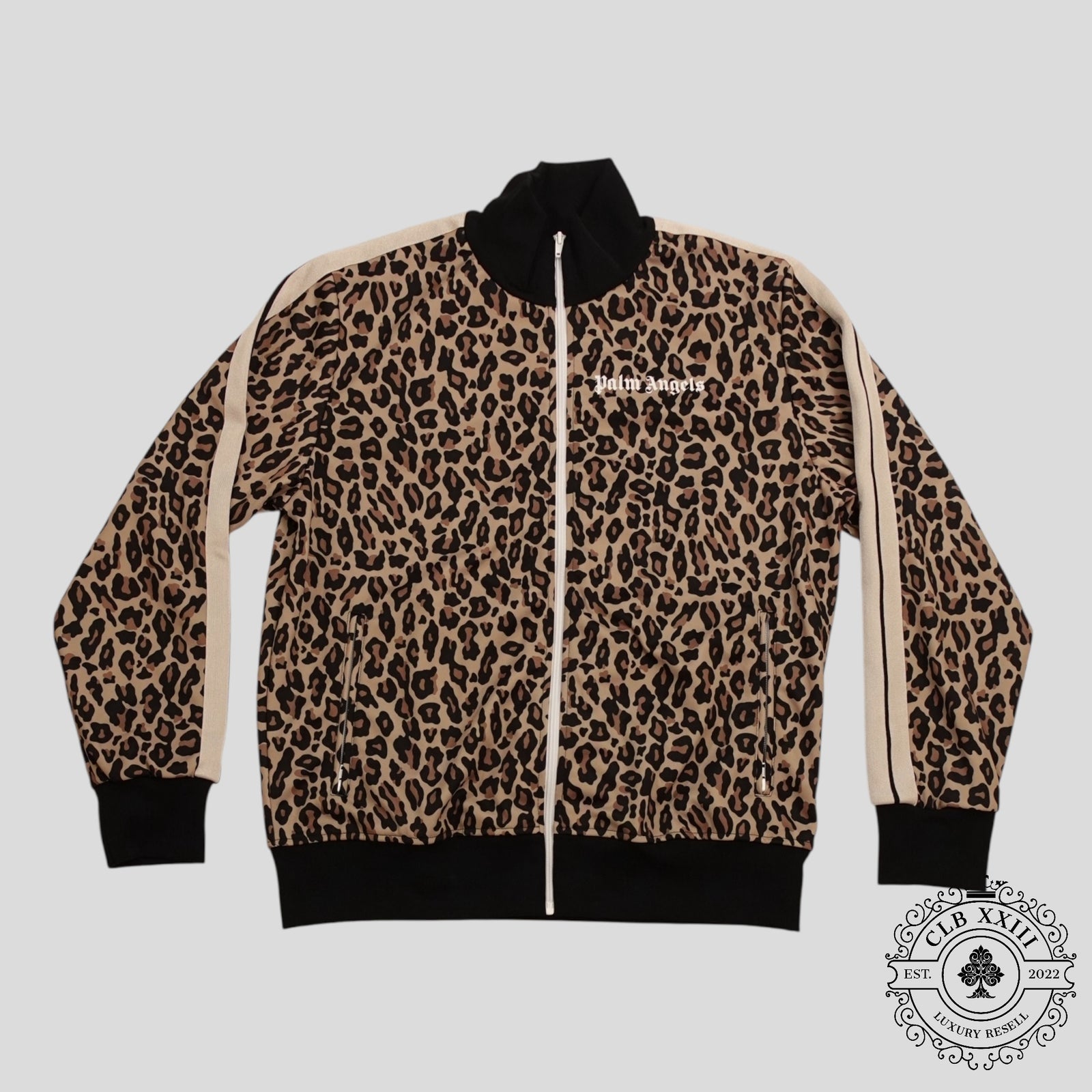 Palm Angels Classic Track Jacket in Leopard