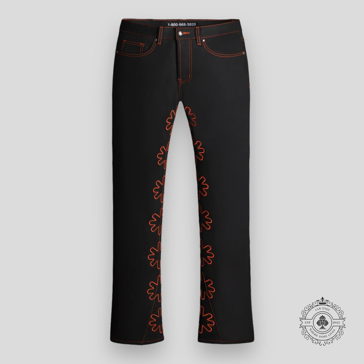 Lostshdws Outline Denim in Black / Red