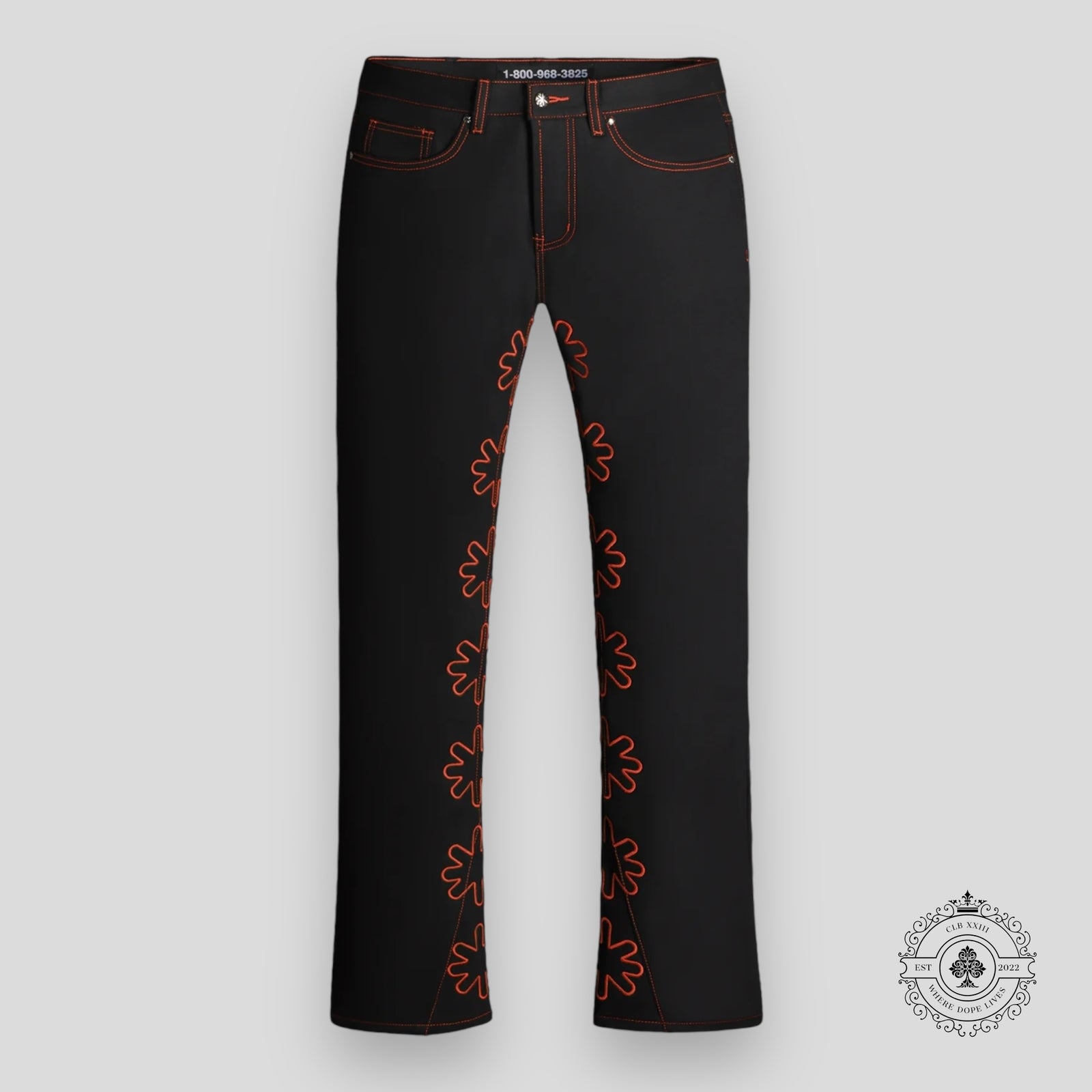 Lostshdws Outline Denim in Black / Red