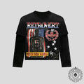Retrovert USA Longsleeve Thermal T-Shirt in Black
