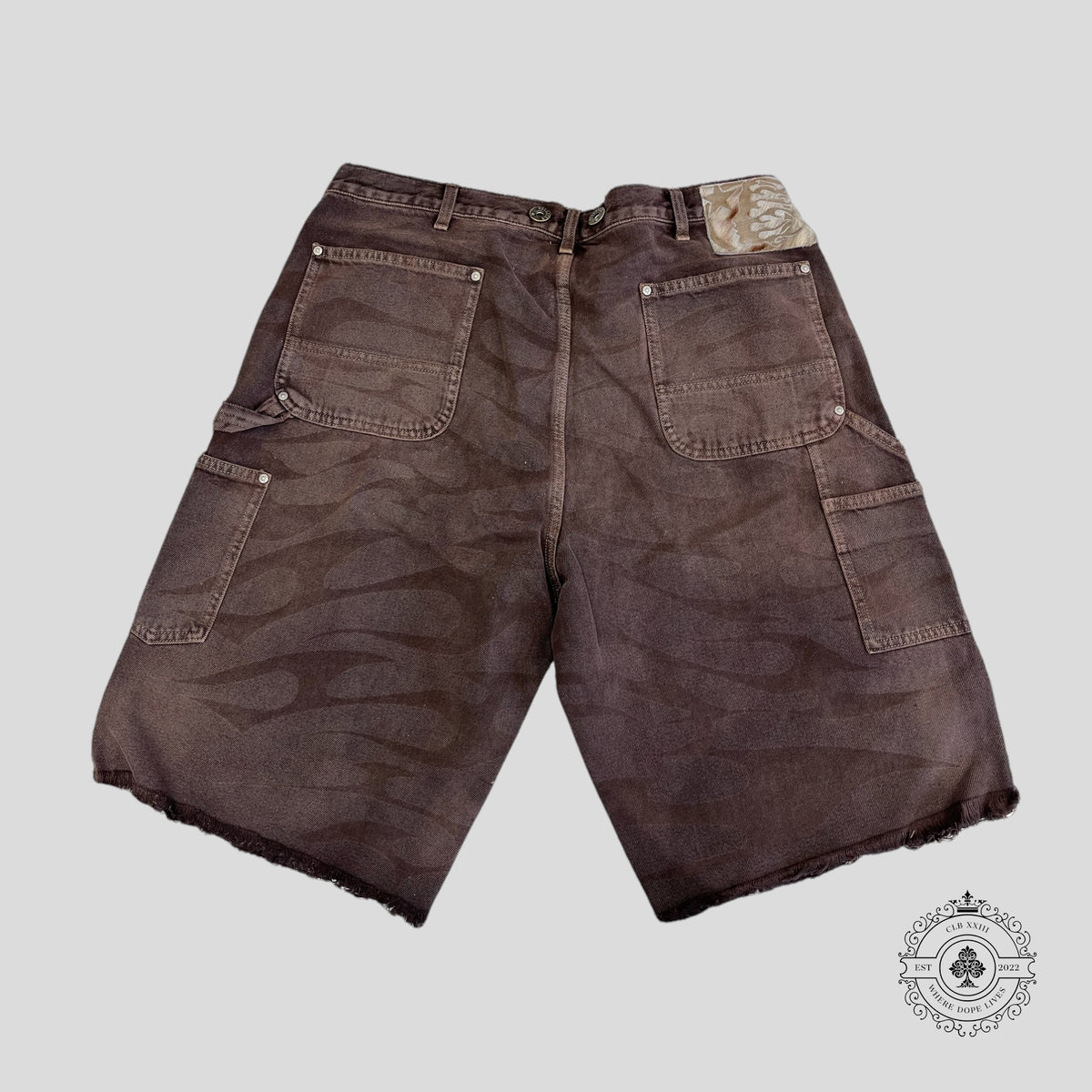 Hellstar Denim Shorts in Brown
