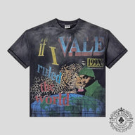 Vale Forever Da Ruler Tee in Washed Black