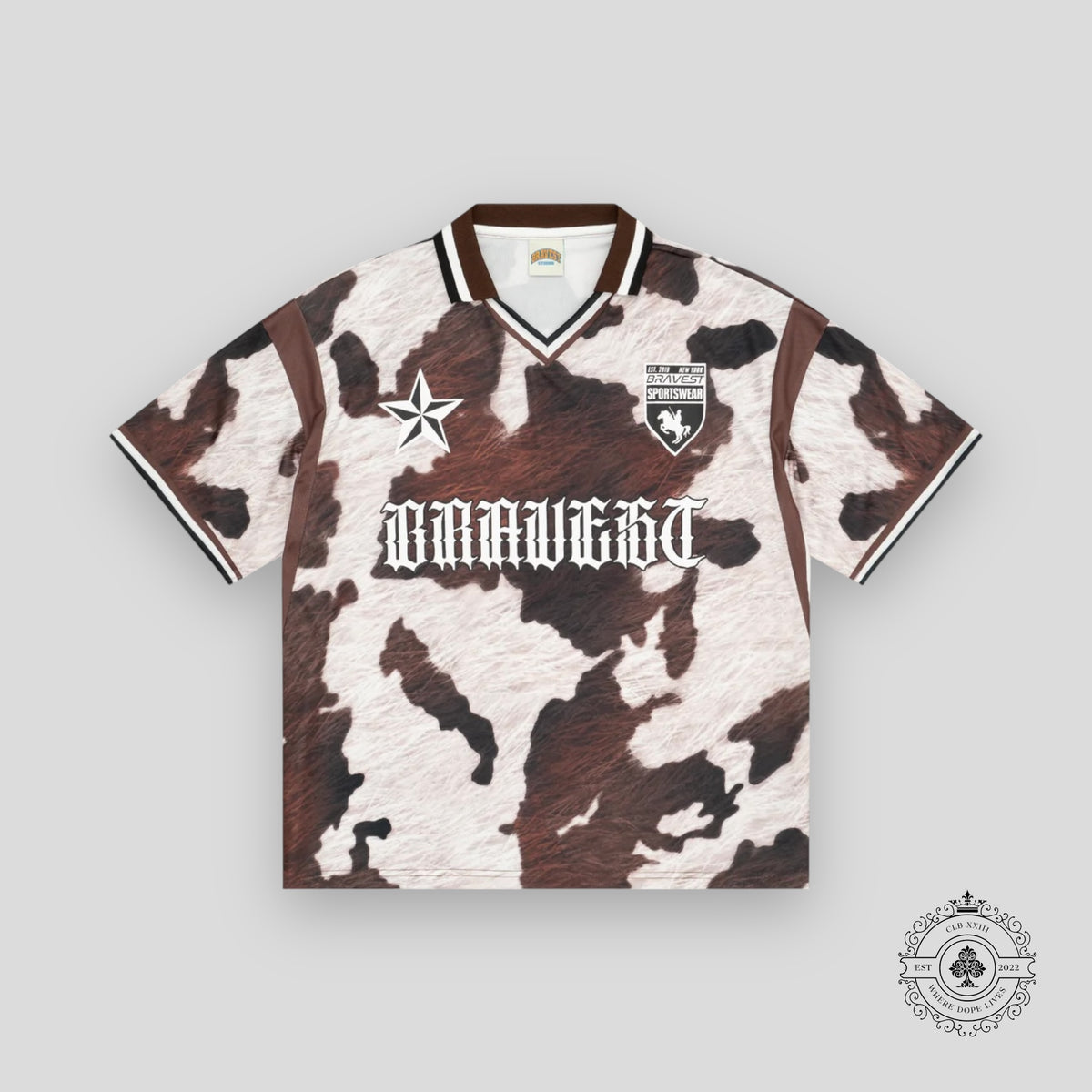 Bravest Studios Cow Print Jersey