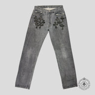 Chrome Hearts Levis Cross Patch Jeans in Black