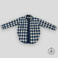 Balenciaga Padded Flannel Jacket in Blue