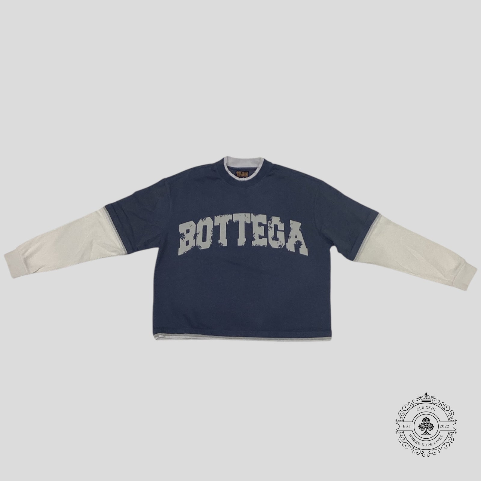 Bottega Desires Layered Tee in Blue