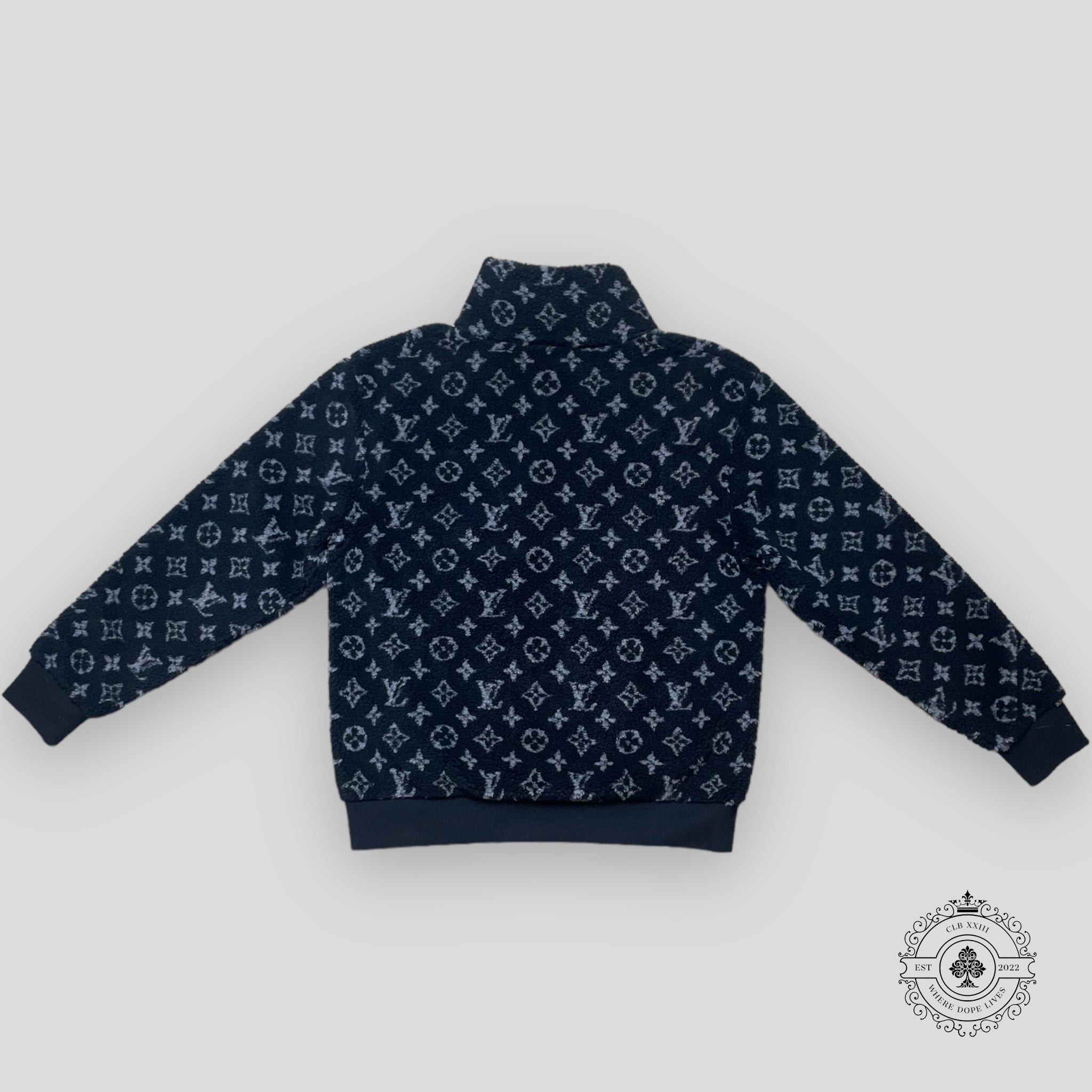 Louis Vuitton Monogram Fleece Jacket in Black