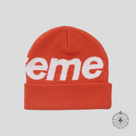 Supreme Big Logo Beanie in Orange