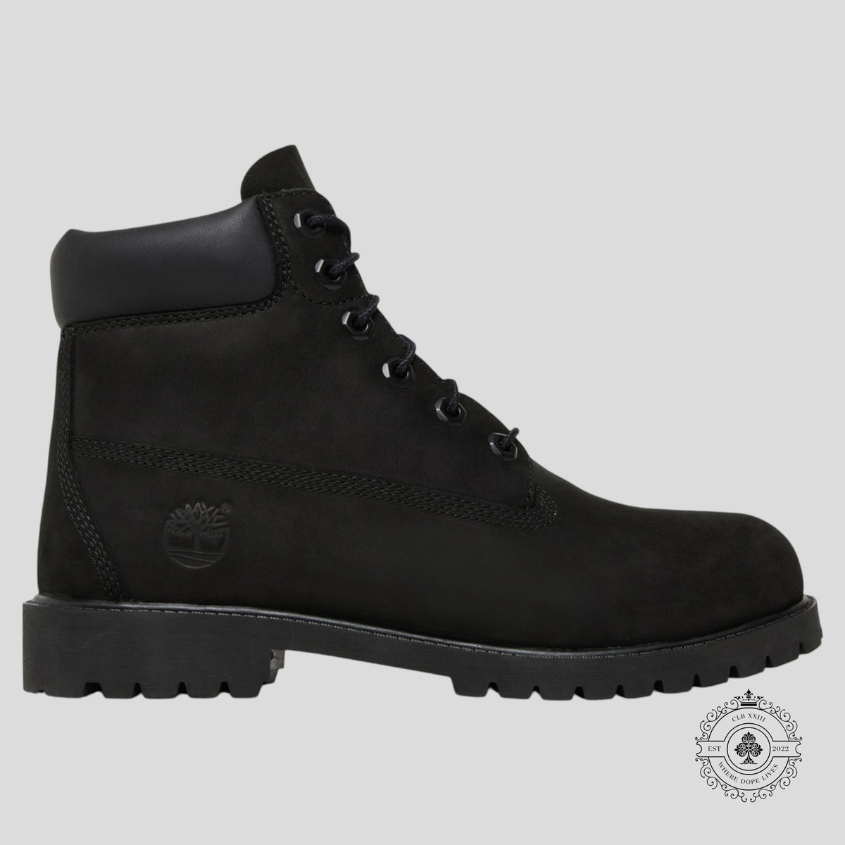 Timberland 6" Premium Boot Black Nubuck (GS)