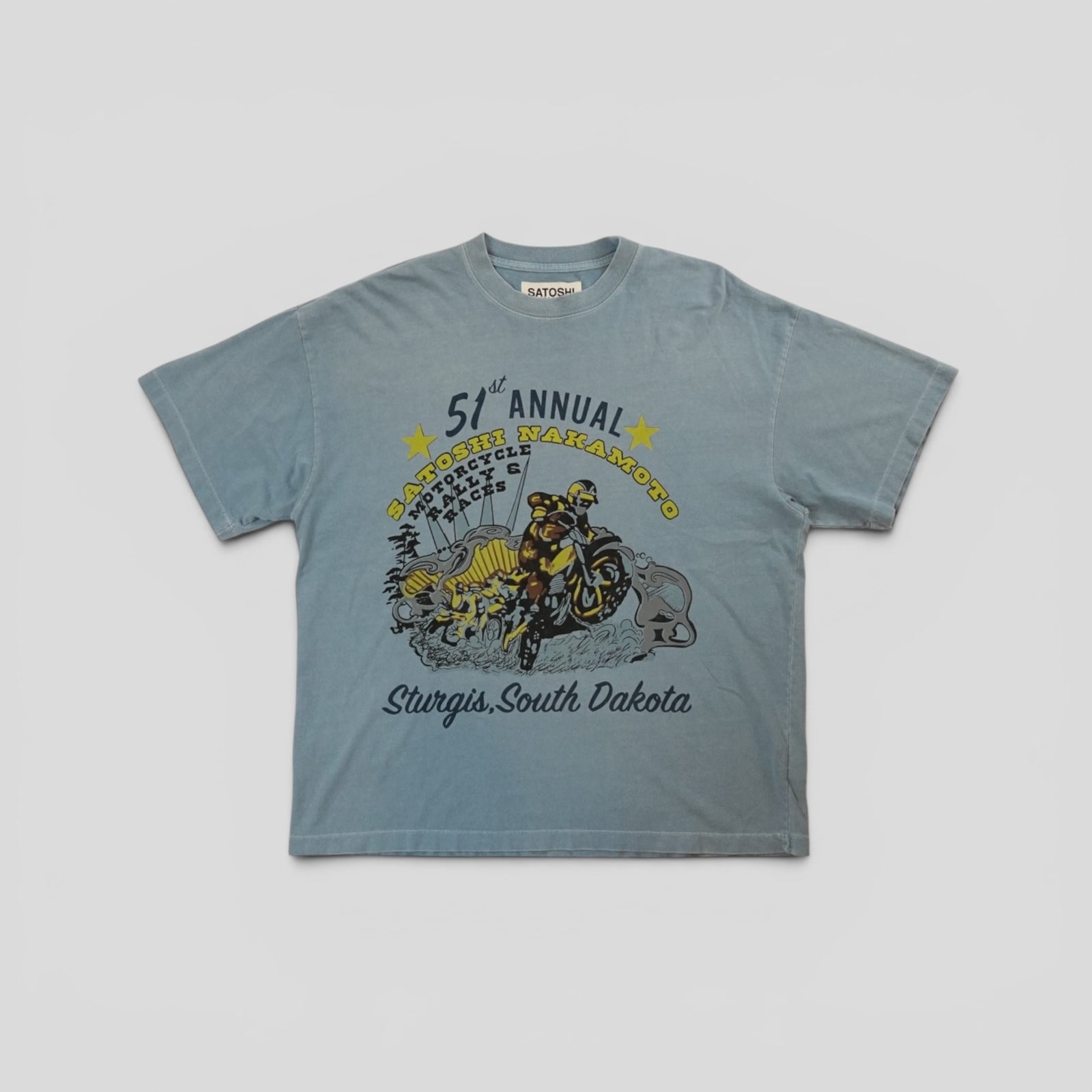 Satoshi Nakamoto Motorsport Tee in Blue