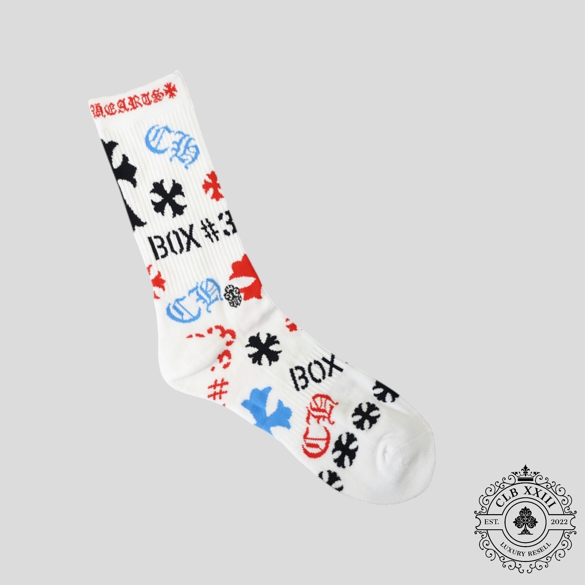 Chrome Hearts Stencil Socks in White