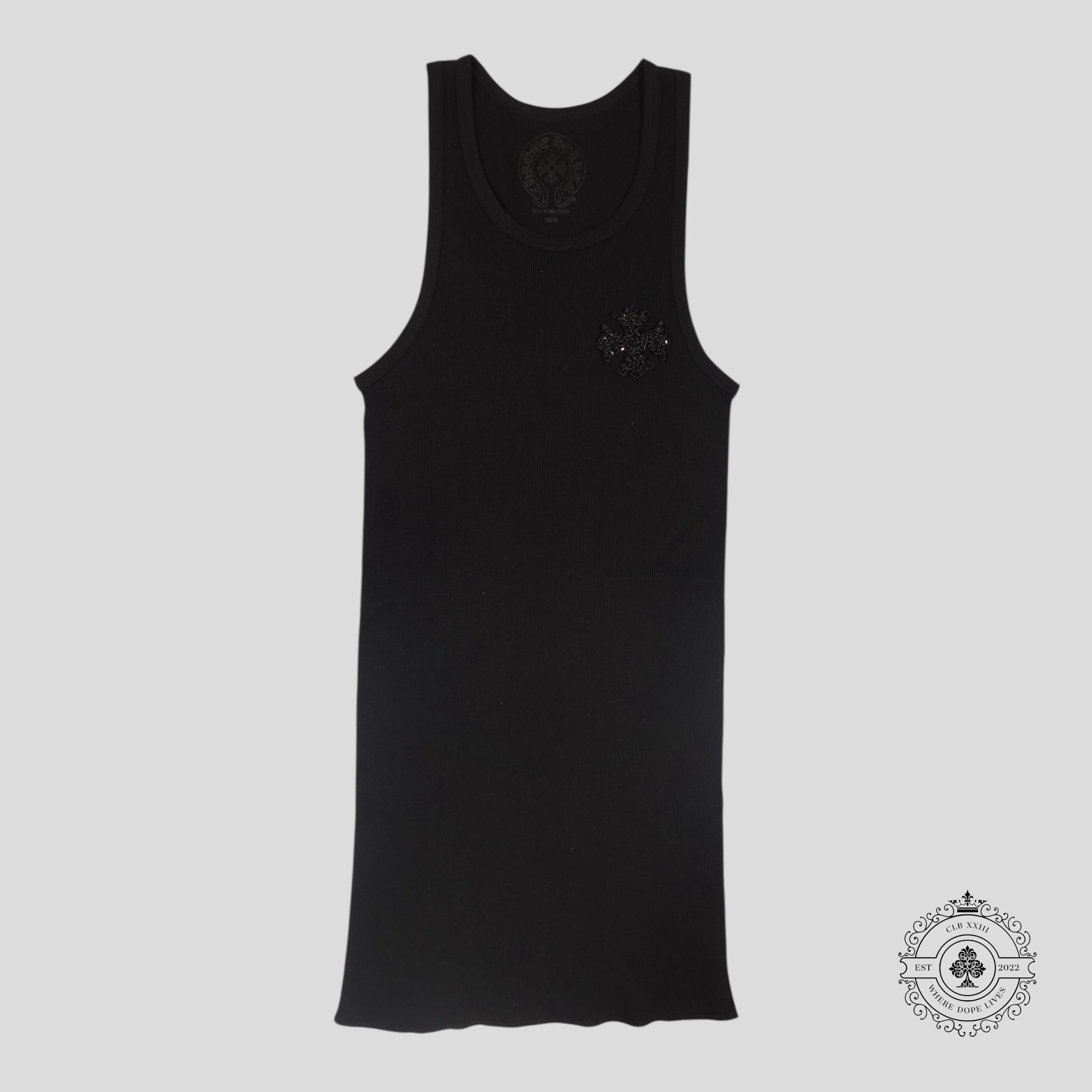 Chrome Hearts Crystal Plus Tank Top in Black