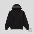 Supreme Jacquard Stripe Hooded Sweatshirt in Black