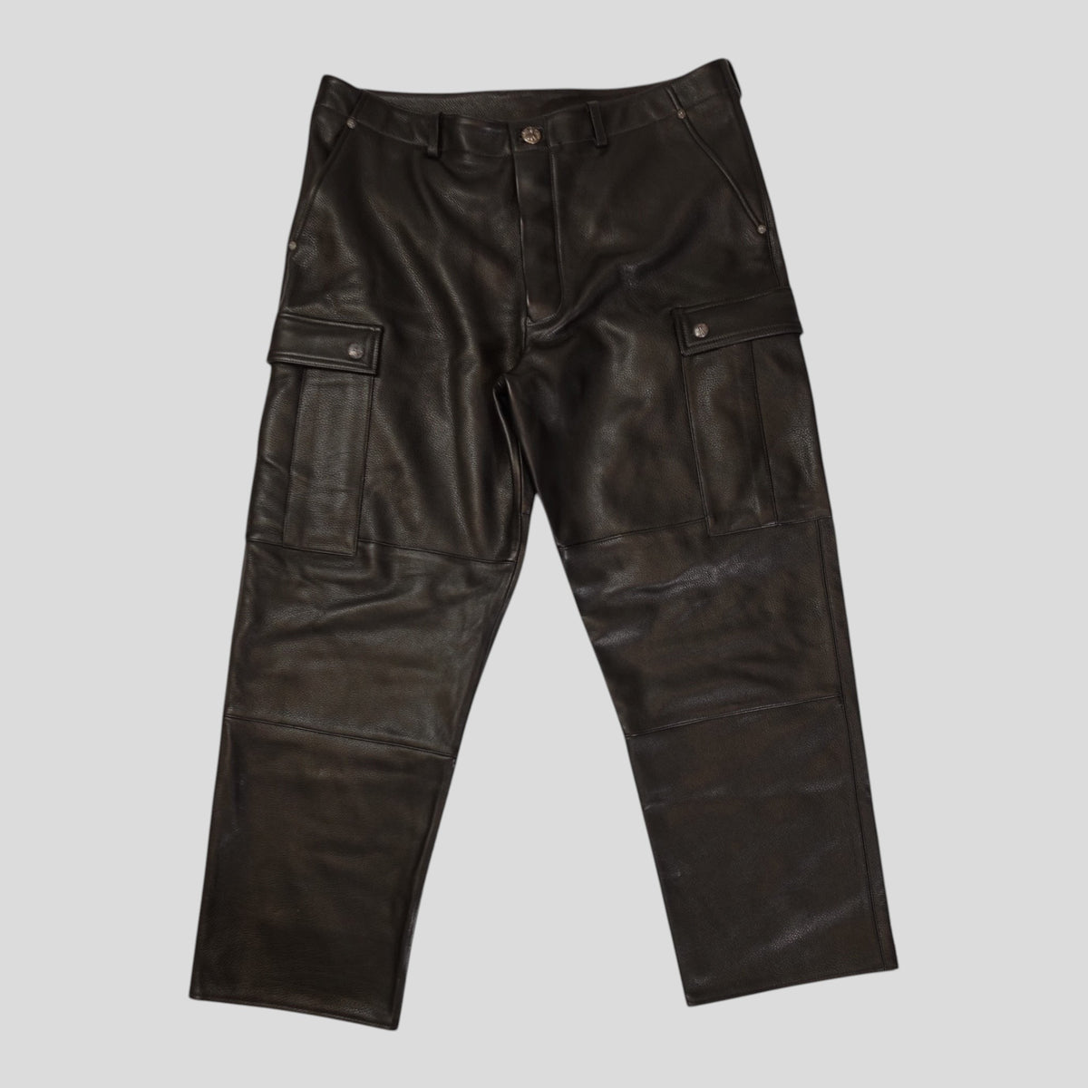 Chrome Hearts Devil Dog Leather Pants in Black