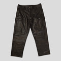 Chrome Hearts Devil Dog Leather Pants in Black