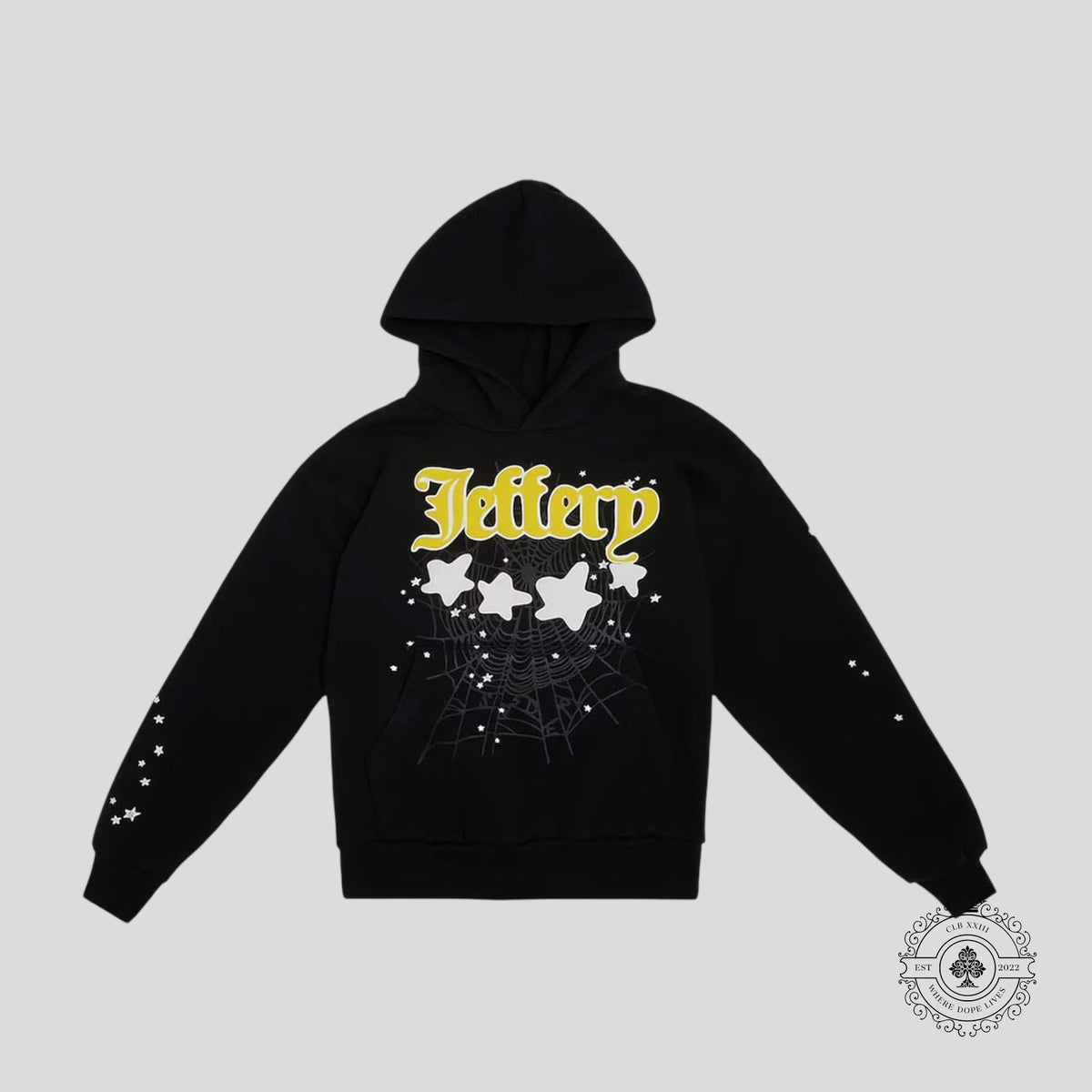Sp5der Jeffery Hoodie in Black