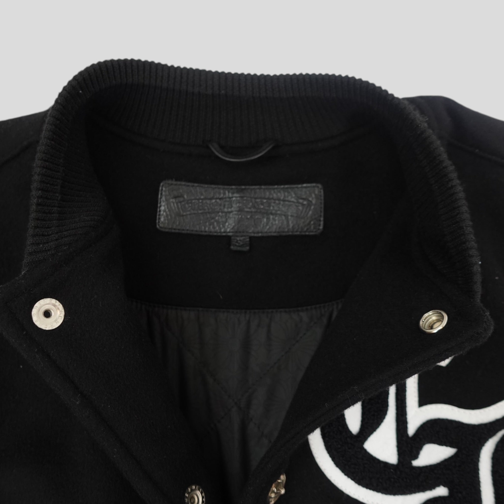 Chrome Hearts Eagle Patch Varsity Jacket