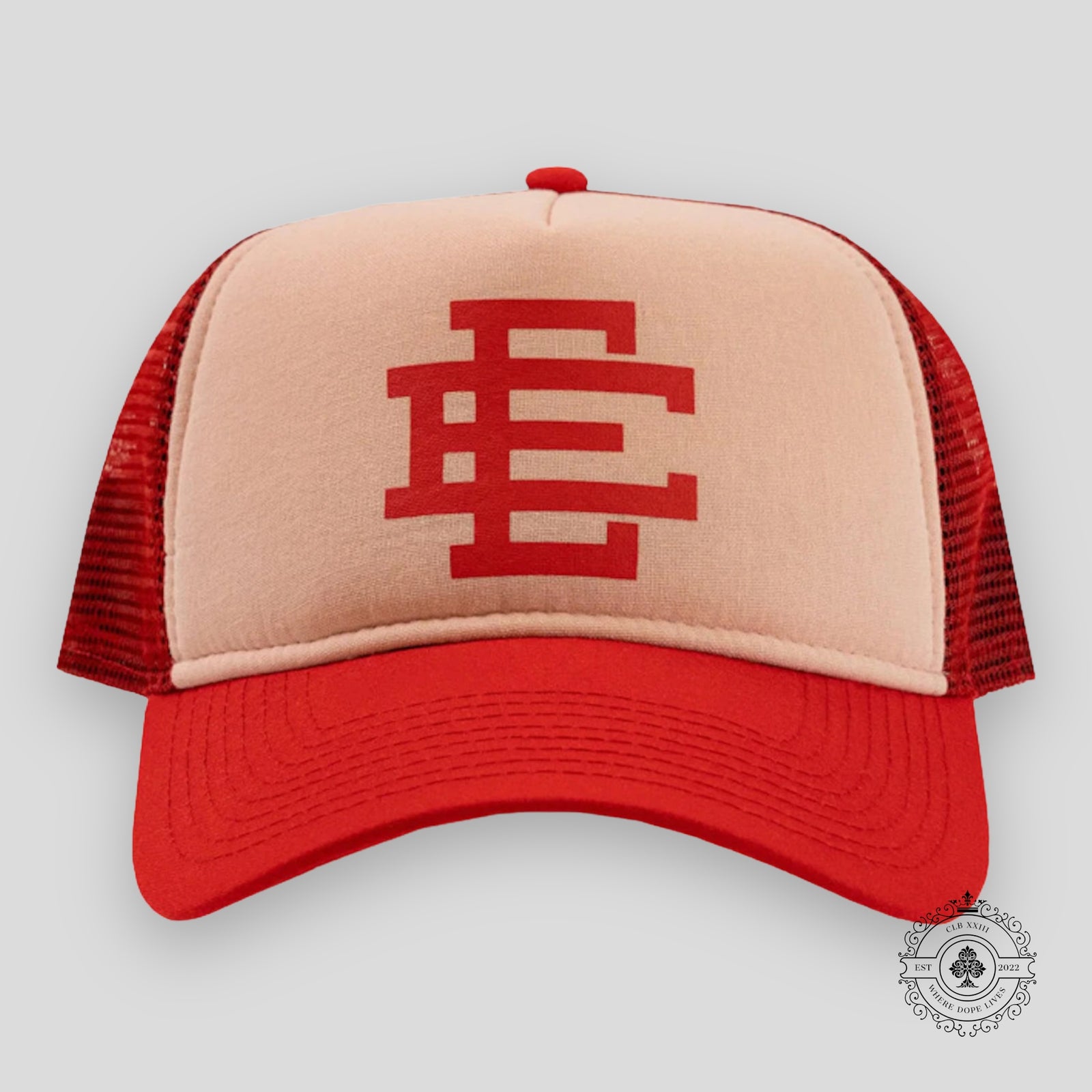 Eric Emanuel Trucker Hat in Cherry Red
