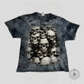 Delta Pro-Weight Tie-Dye Skull Tee in Grey