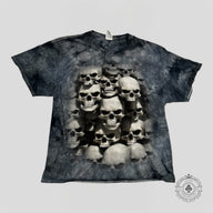 Delta Pro-Weight Tie-Dye Skull Tee in Grey