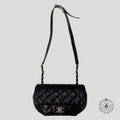 Chanel Quilted CC Uniform Flap Belt Bag in Black