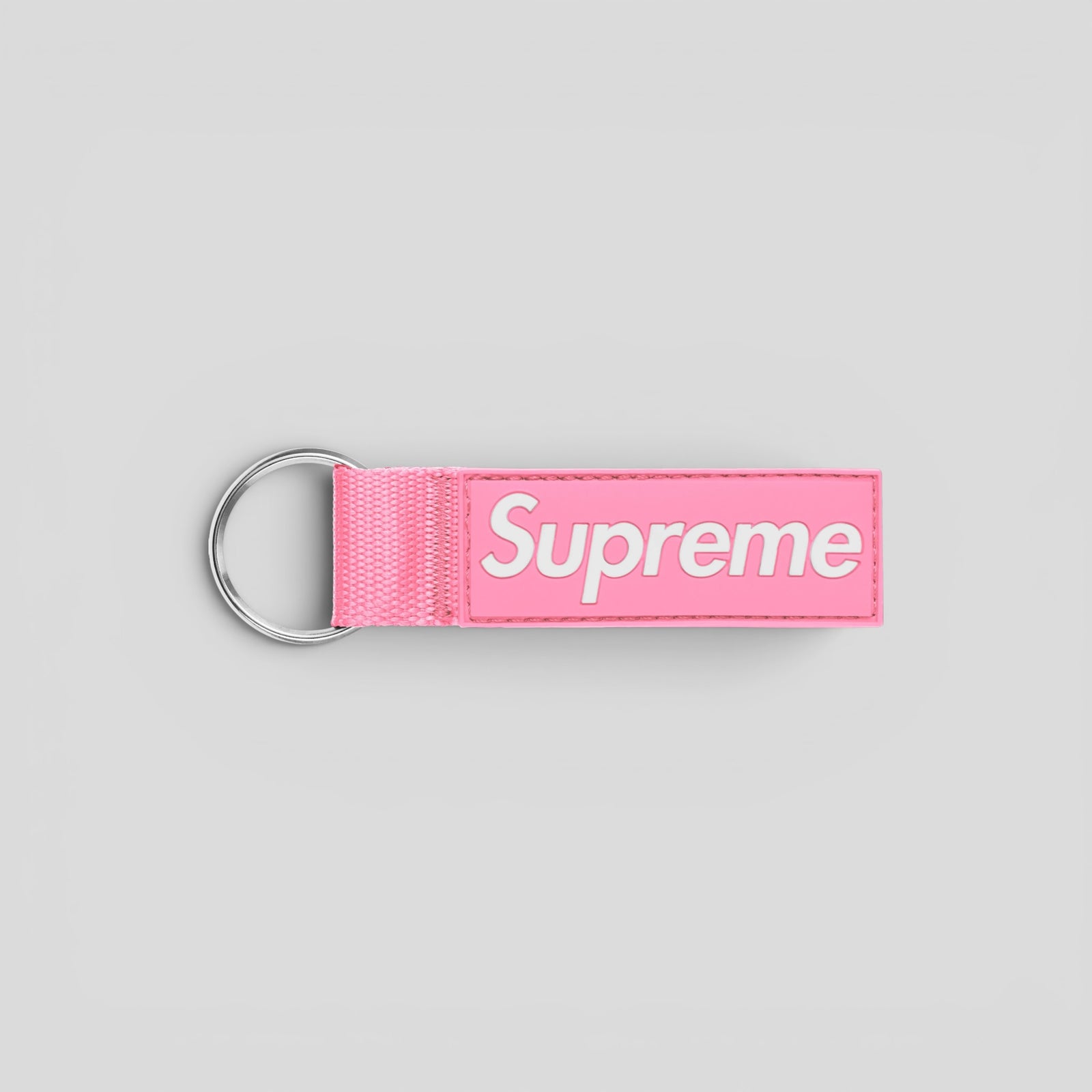 Supreme Webbing Keychain in Pink