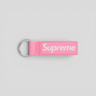 Supreme Webbing Keychain in Pink