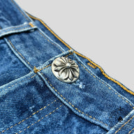 Chrome Hearts Levi Patch Jeans in Black/Blue/White