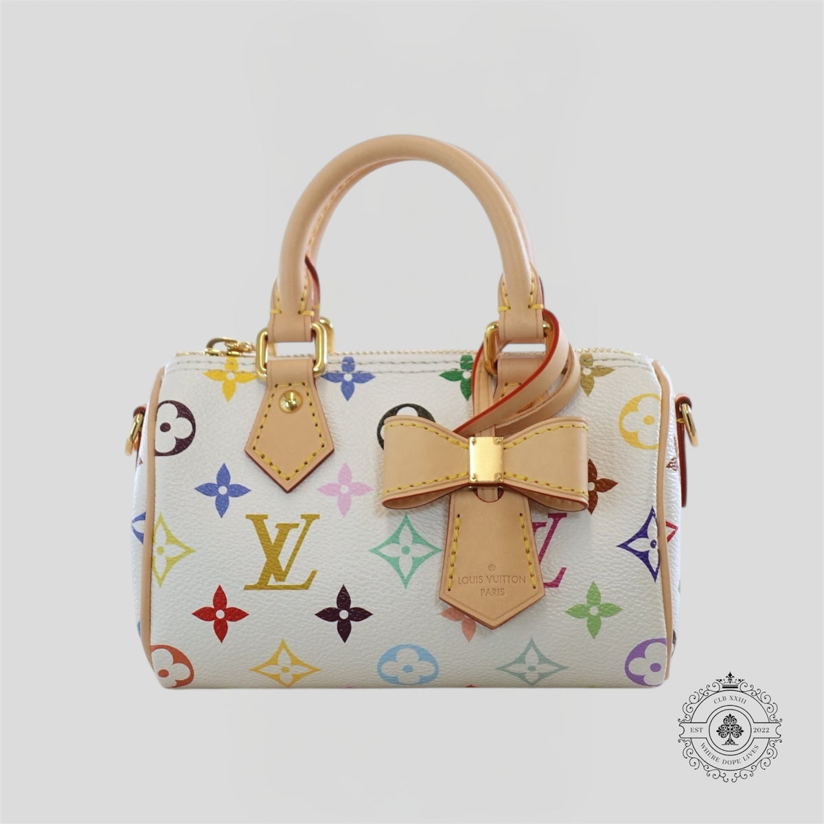 Louis Vuitton x Takashi Murakami Nano Speedy in White