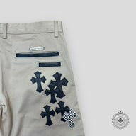 Chrome Hearts Black Checkered Cross Patch Chino Pants