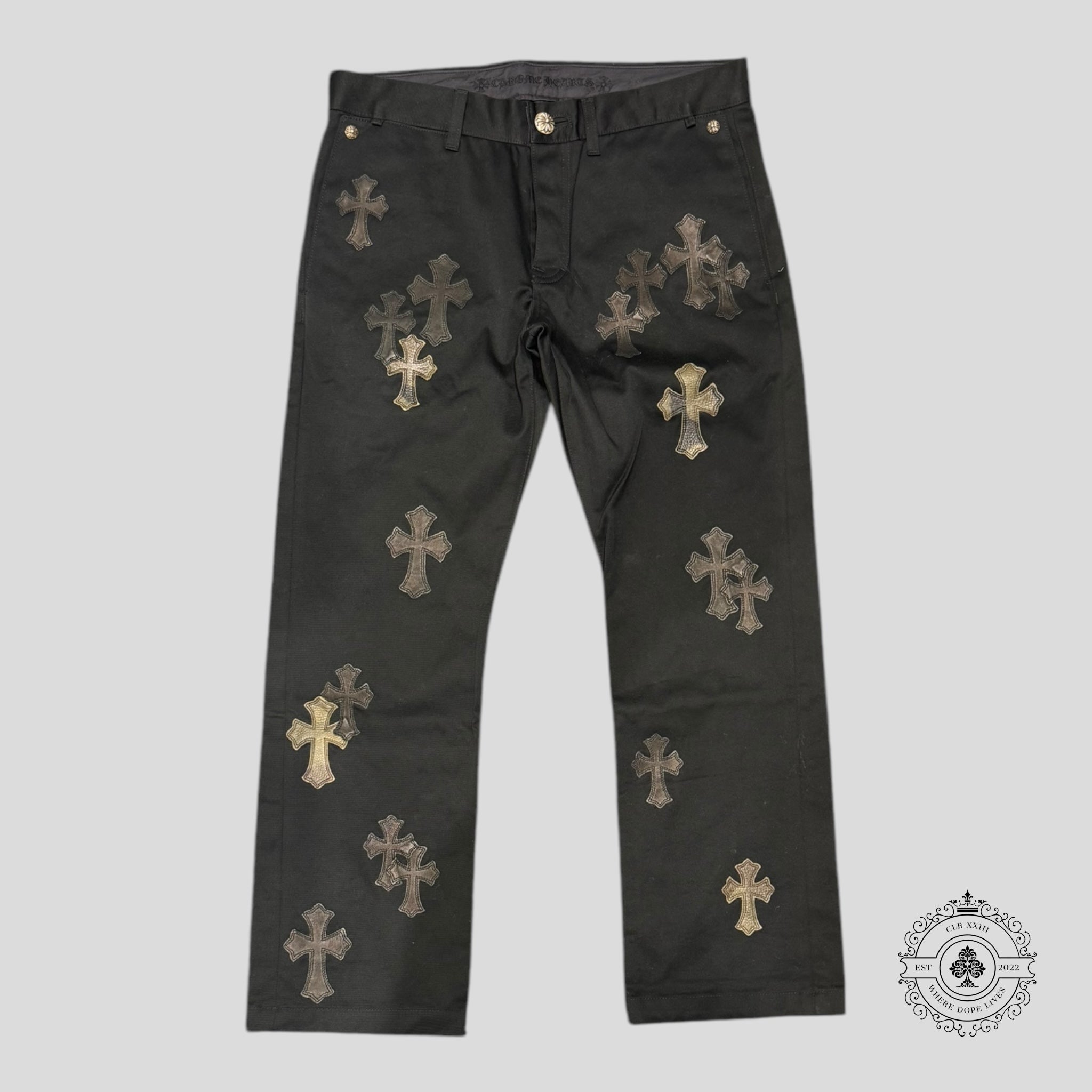 Chrome Hearts Cross Patch Chino Pants in Black / Camo