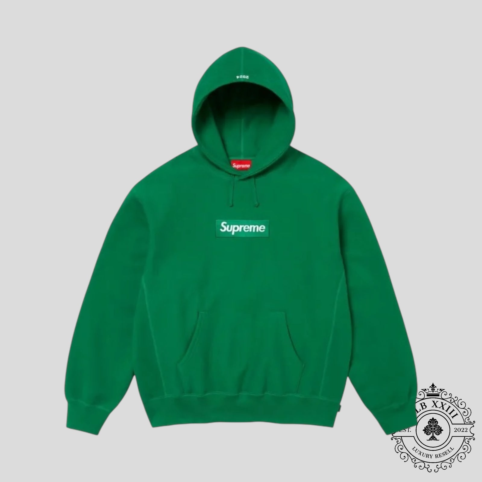 Supreme Box Logo Hooded Sweatshirt in Green